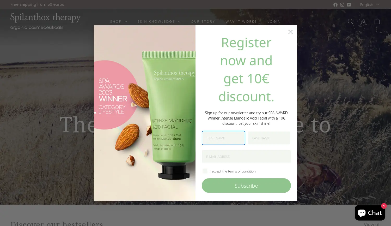 Website-Screenshot von Spilanthox therapy