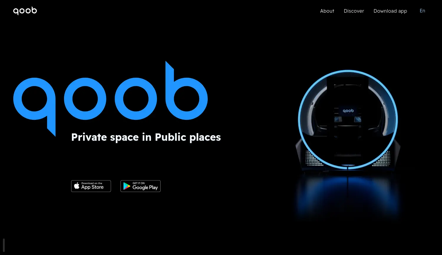 Website-Screenshot von qoob