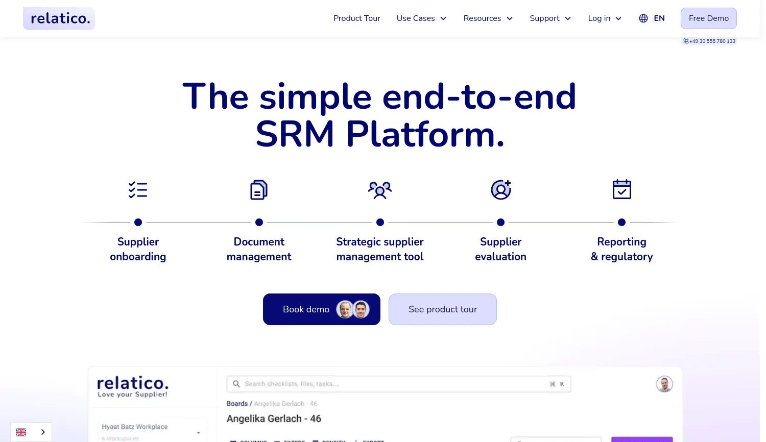 Website-Screenshot von relatico