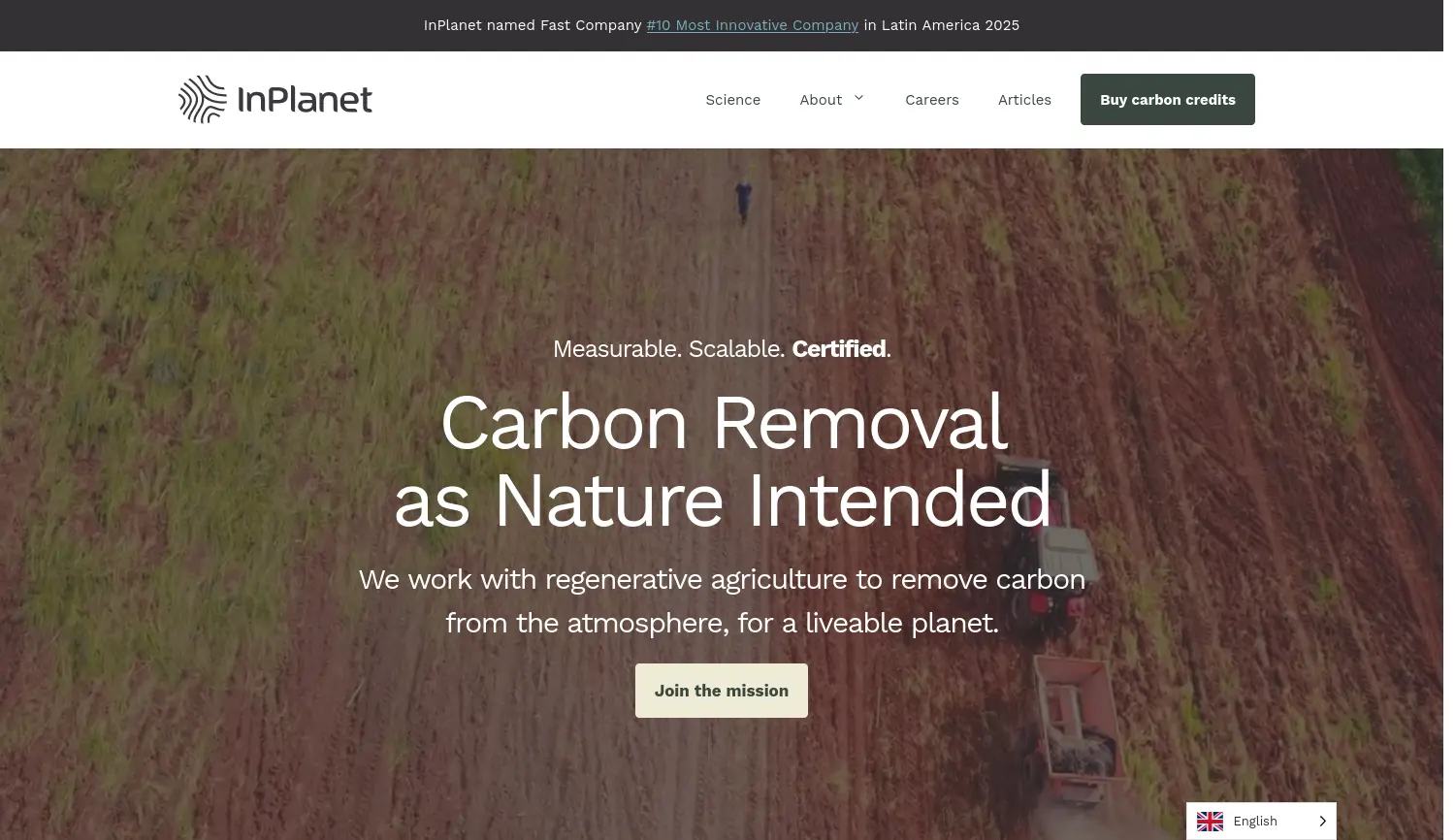 Website-Screenshot von InPlanet