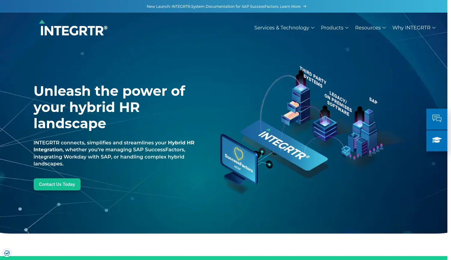 Website-Screenshot von INTEGRTR