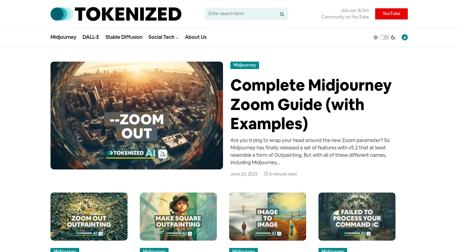 Website-Screenshot von Tokenized