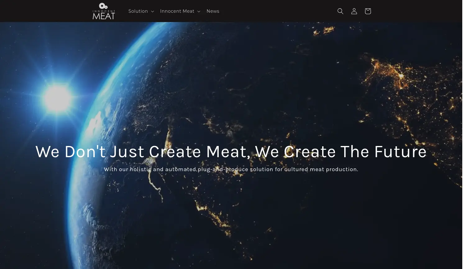 Website-Screenshot von Innocent Meat