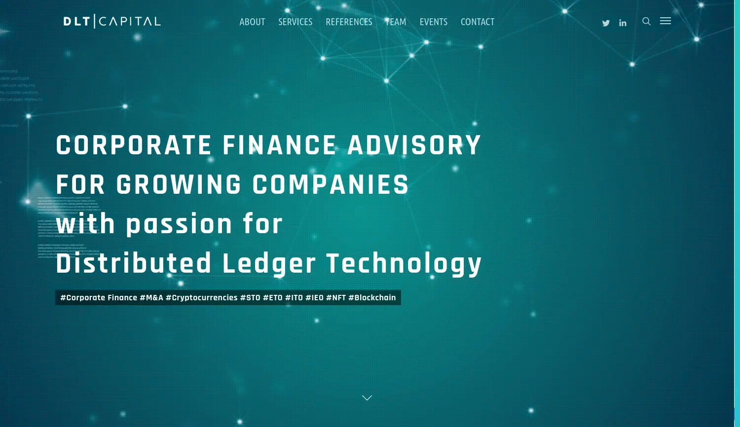 Website-Screenshot von DLT Capital