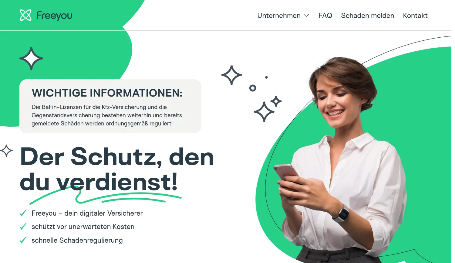 Website-Screenshot von freeyou