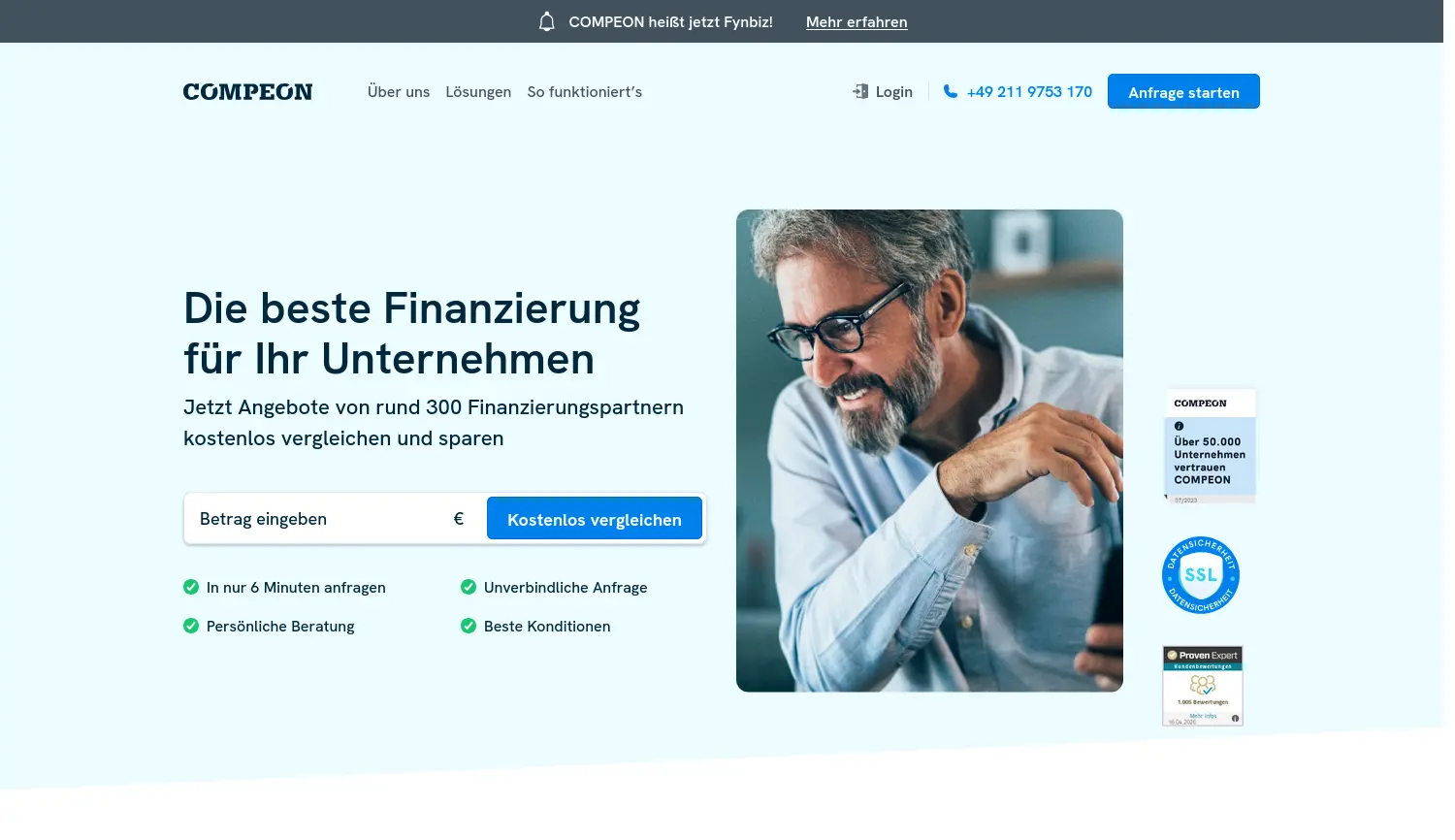 Website-Screenshot von COMPEON