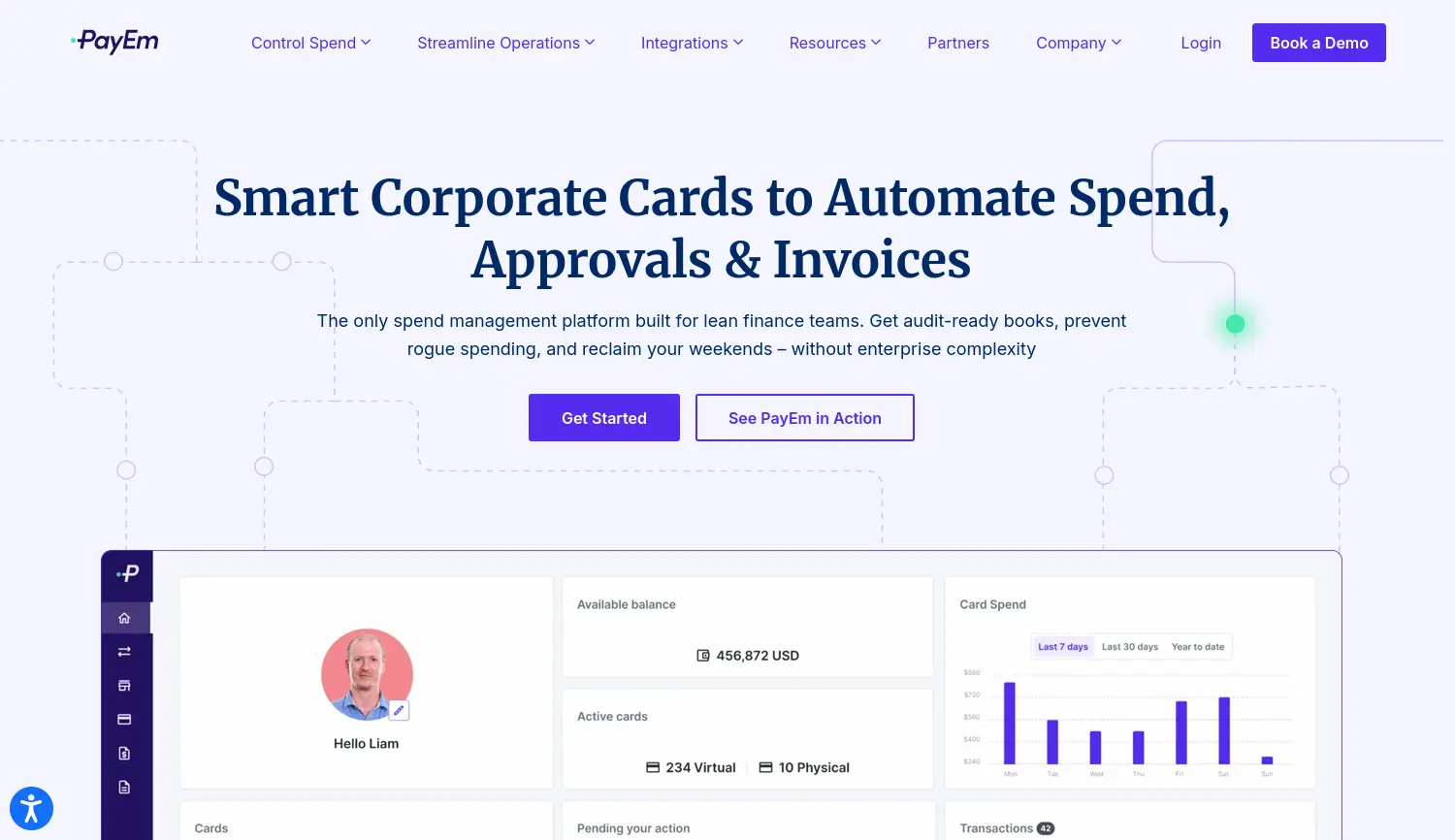 Website-Screenshot von PayEm