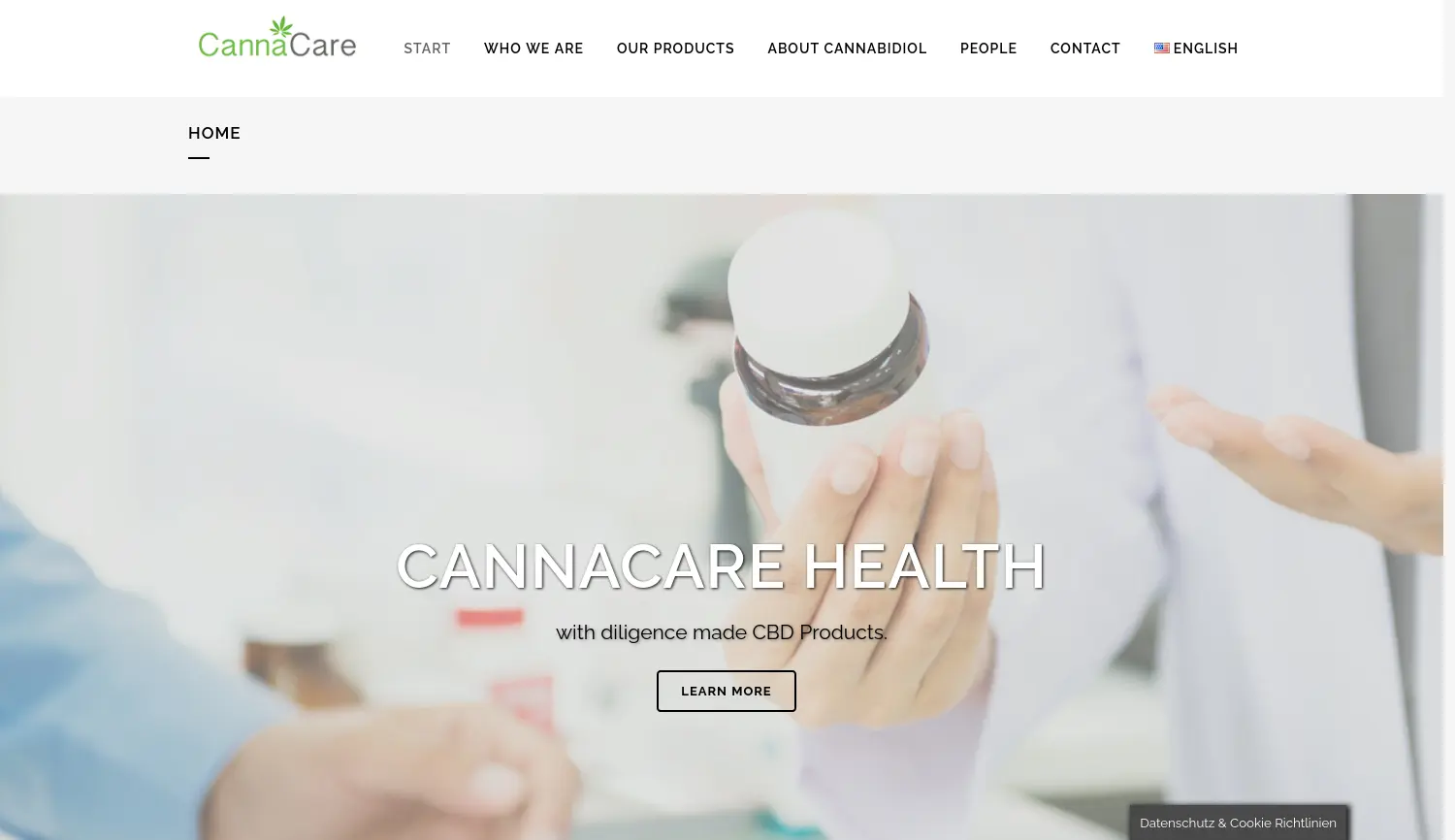 Website-Screenshot von CannaCare Health