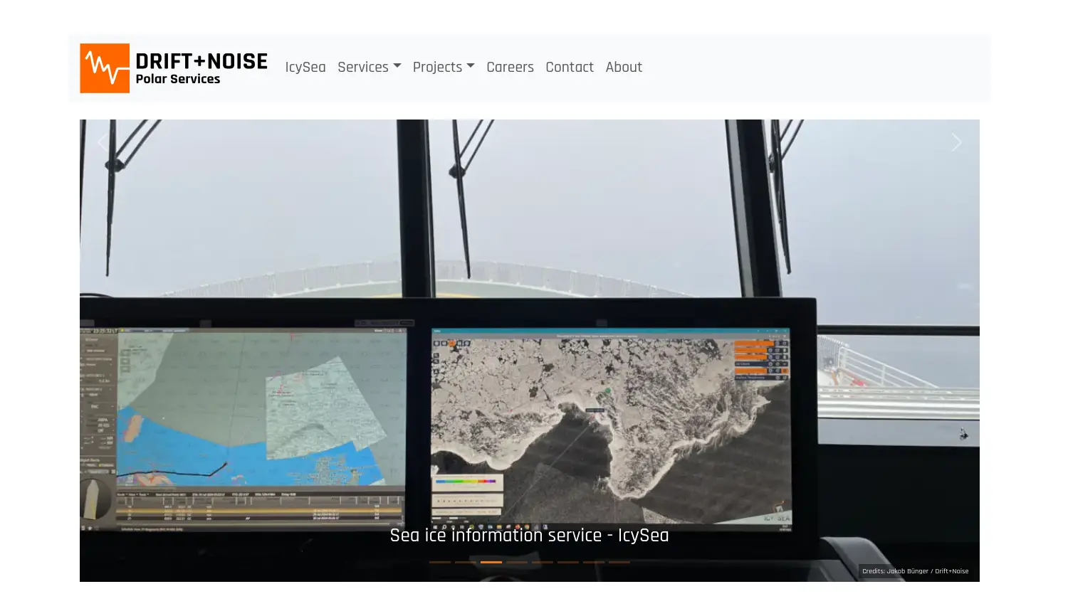 Website-Screenshot von Drift+Noise