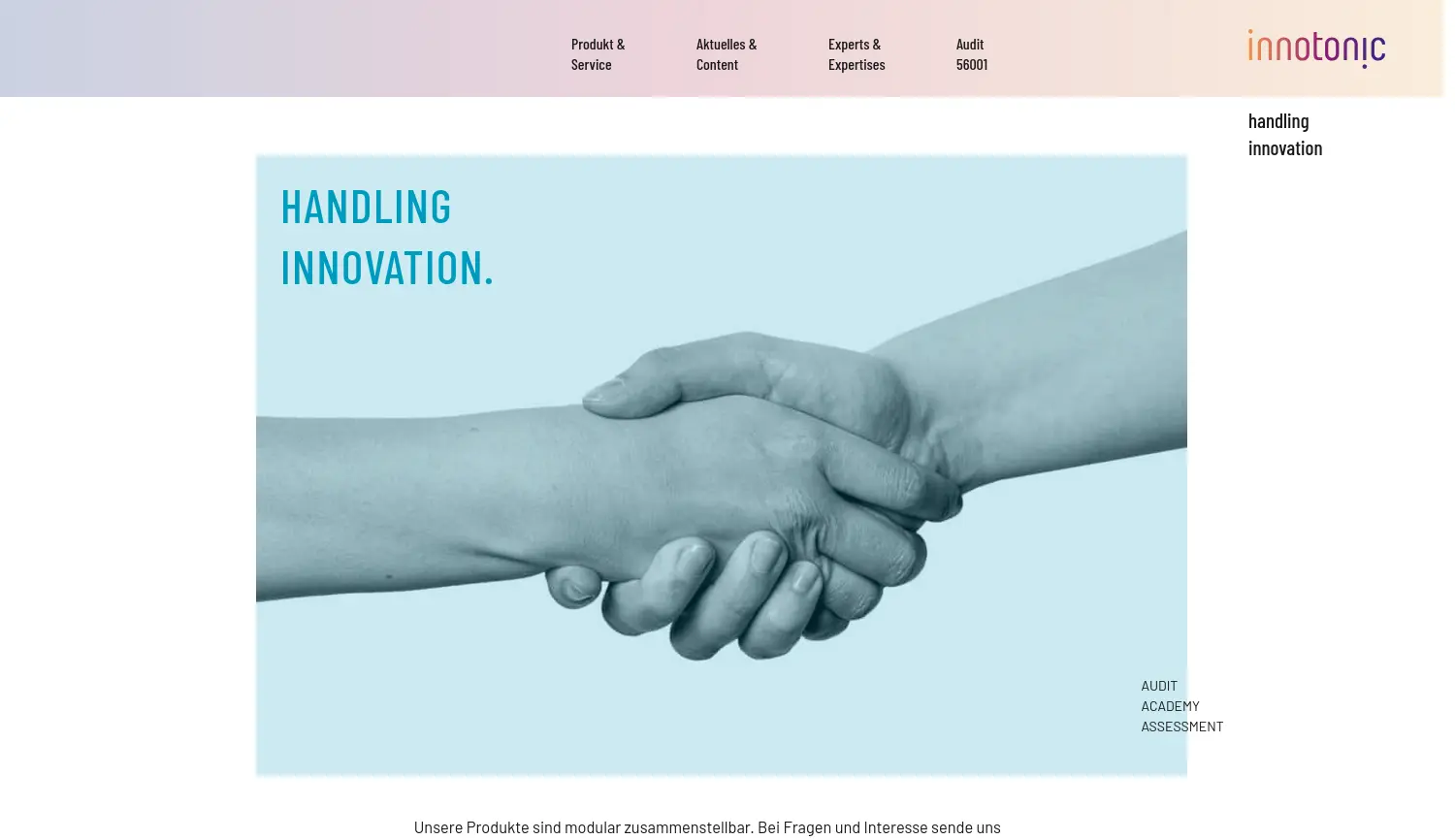 Website-Screenshot von innotonic GmbH