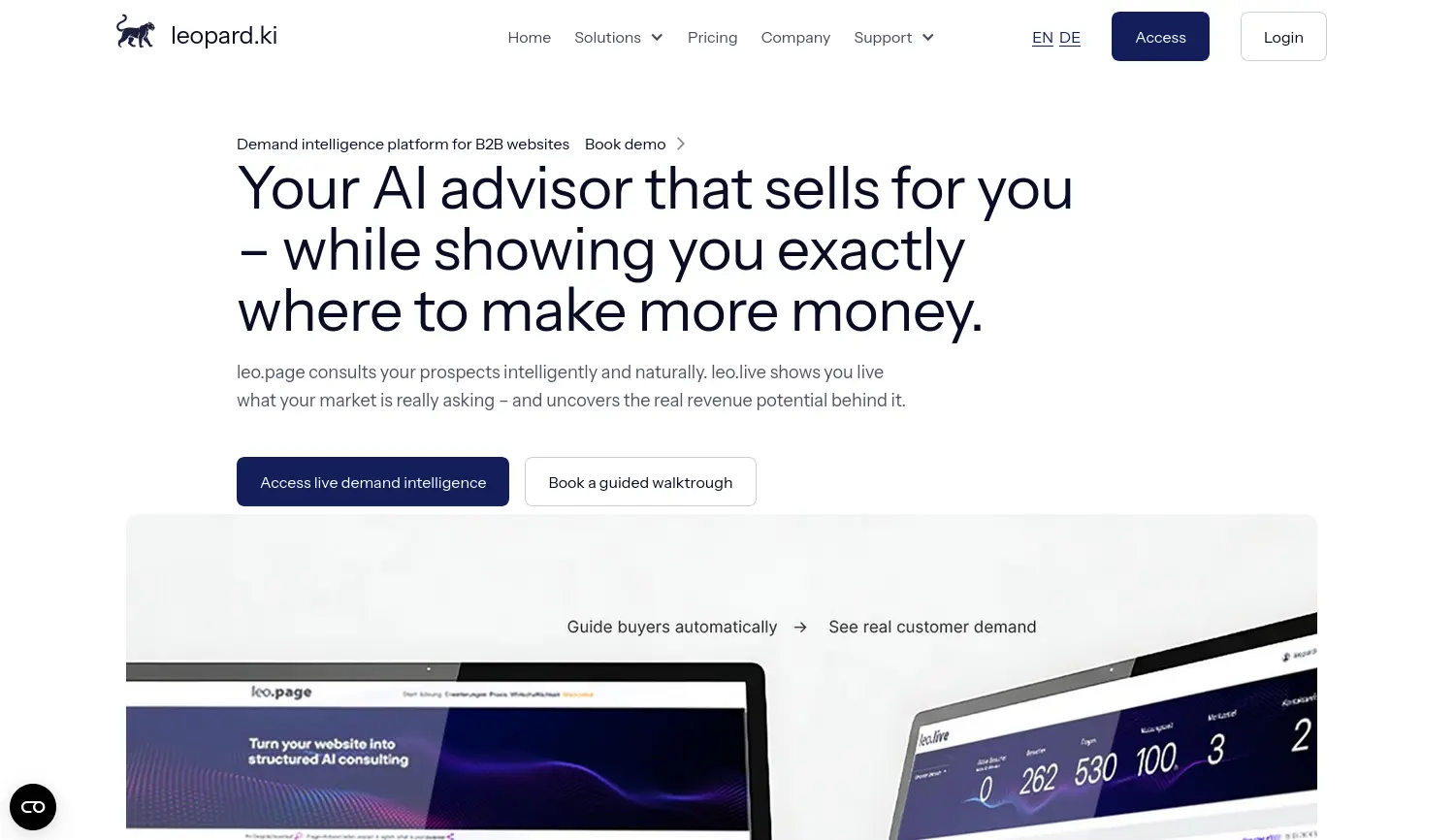 Website-Screenshot von leopard.ki