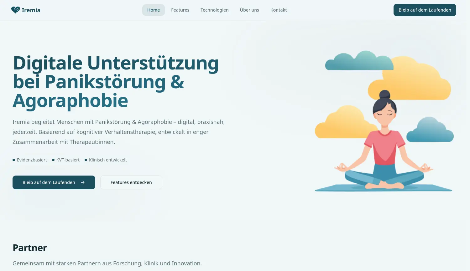 Website-Screenshot von Iremia