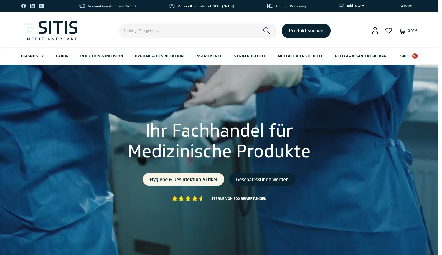 Website-Screenshot von SITIS