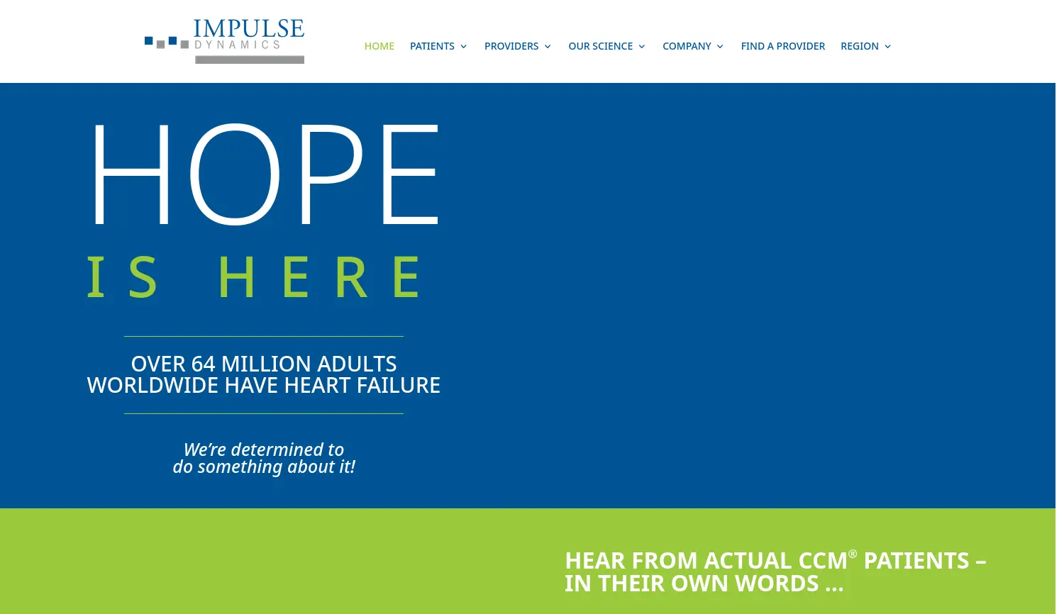 Website-Screenshot von Impulse Dynamics