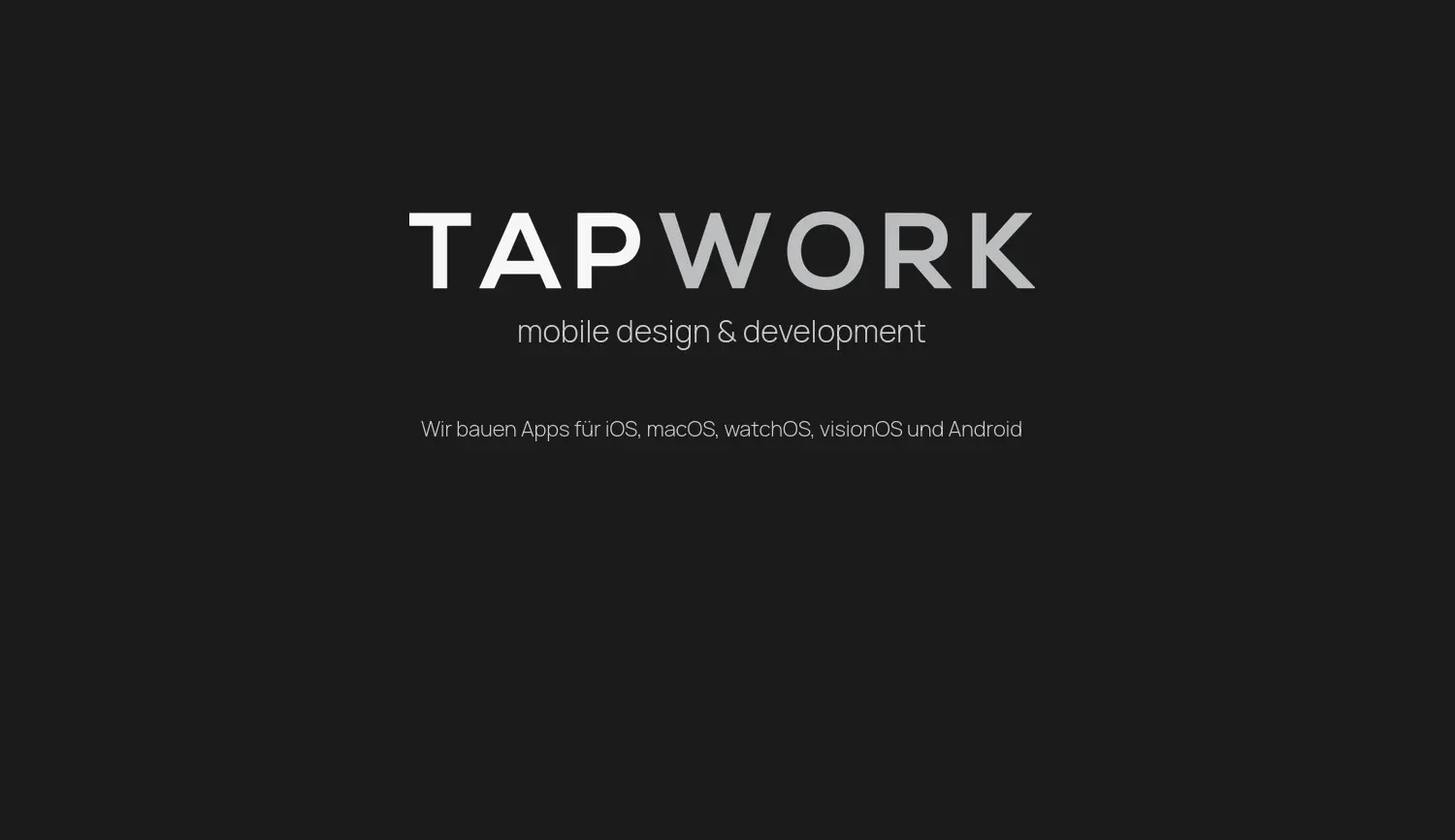 Website-Screenshot von TAPWORK