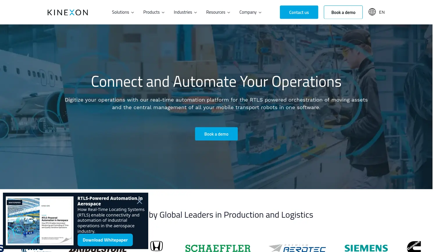 Website-Screenshot von KINEXON