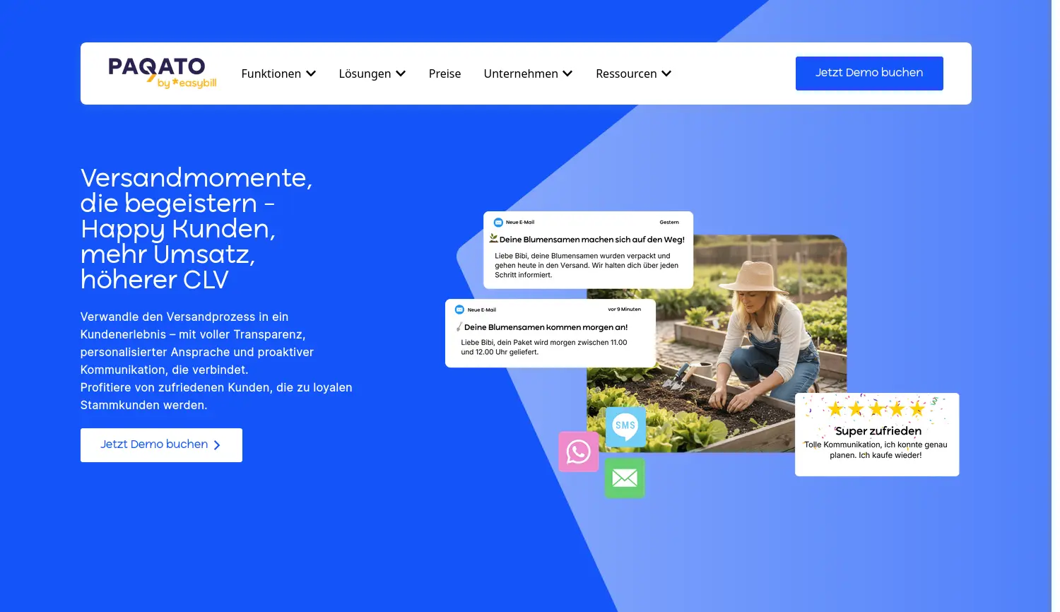 Website-Screenshot von PAQATO