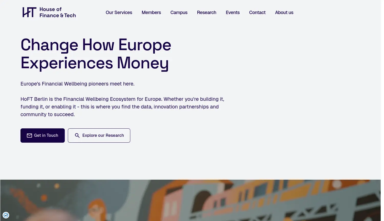 Website-Screenshot von House of Finance & Tech Berlin