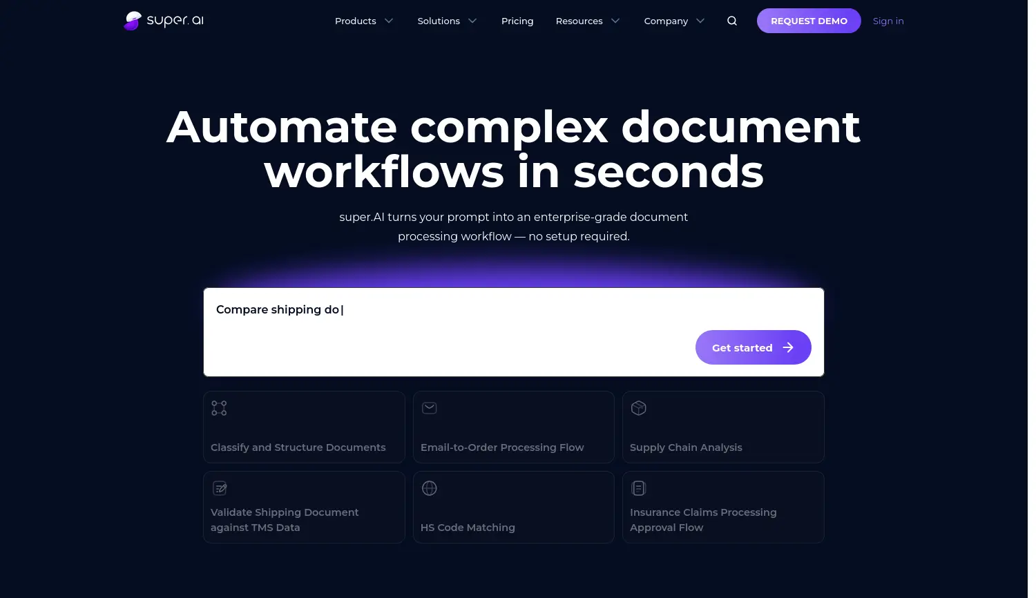 Website-Screenshot von super.AI