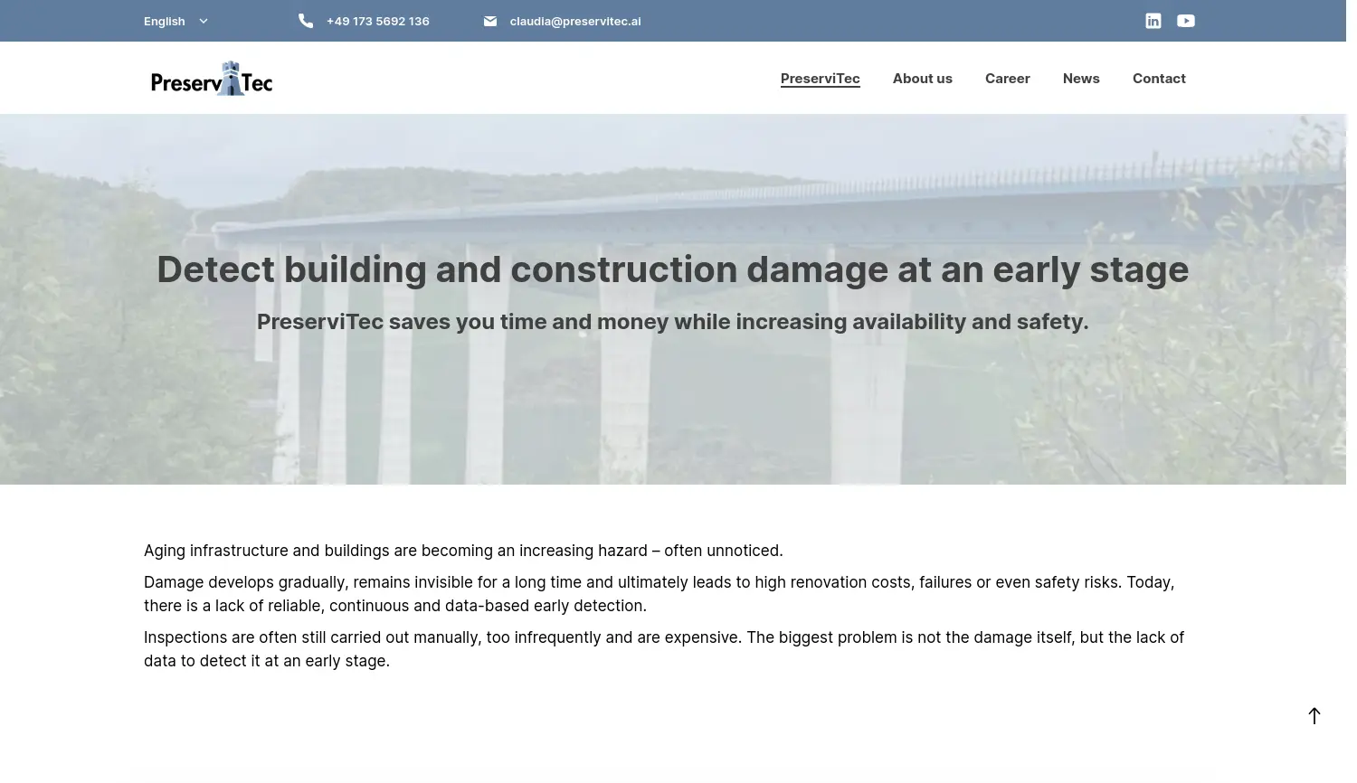 Website-Screenshot von PreserviTec
