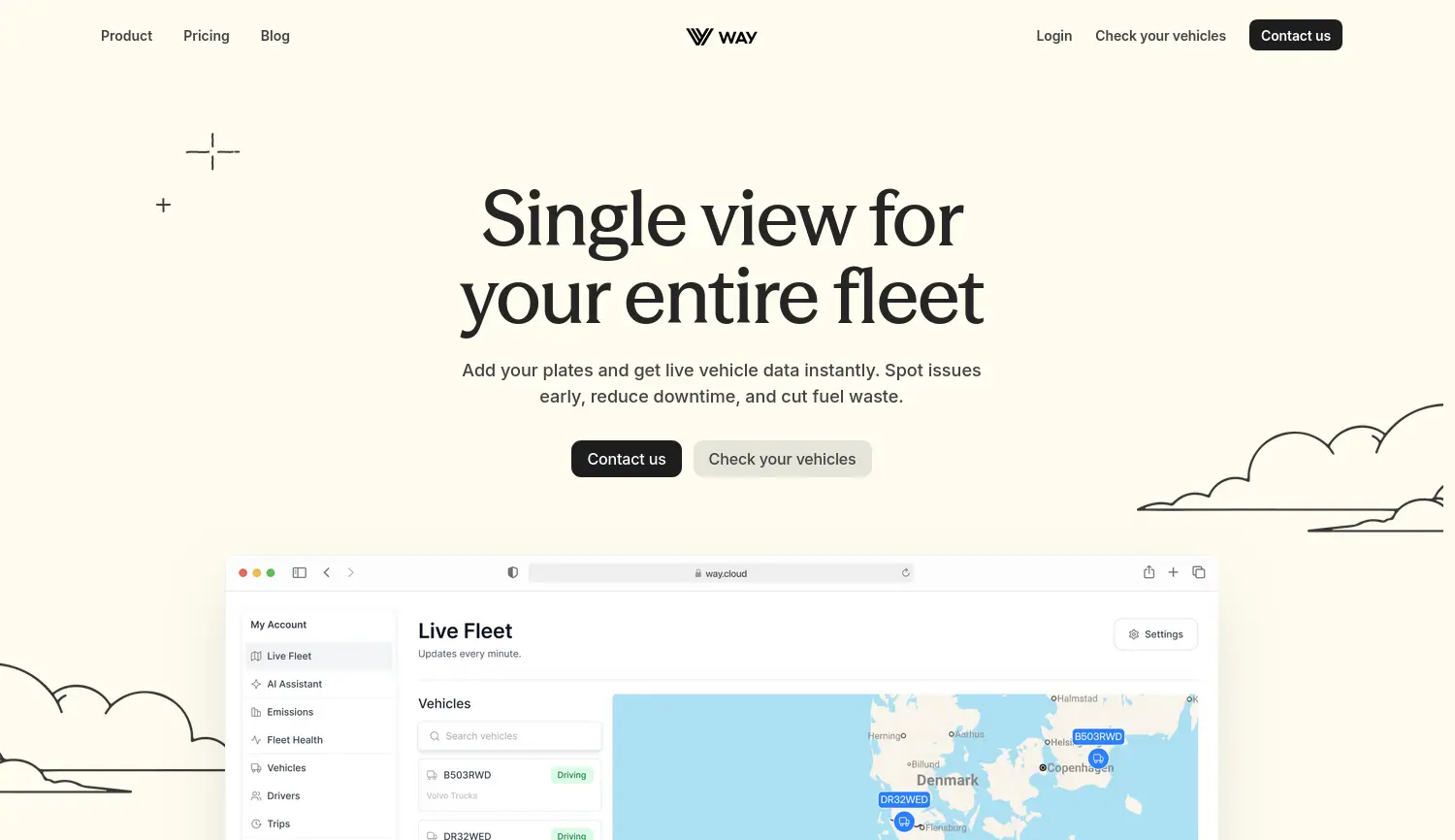 Website-Screenshot von Way