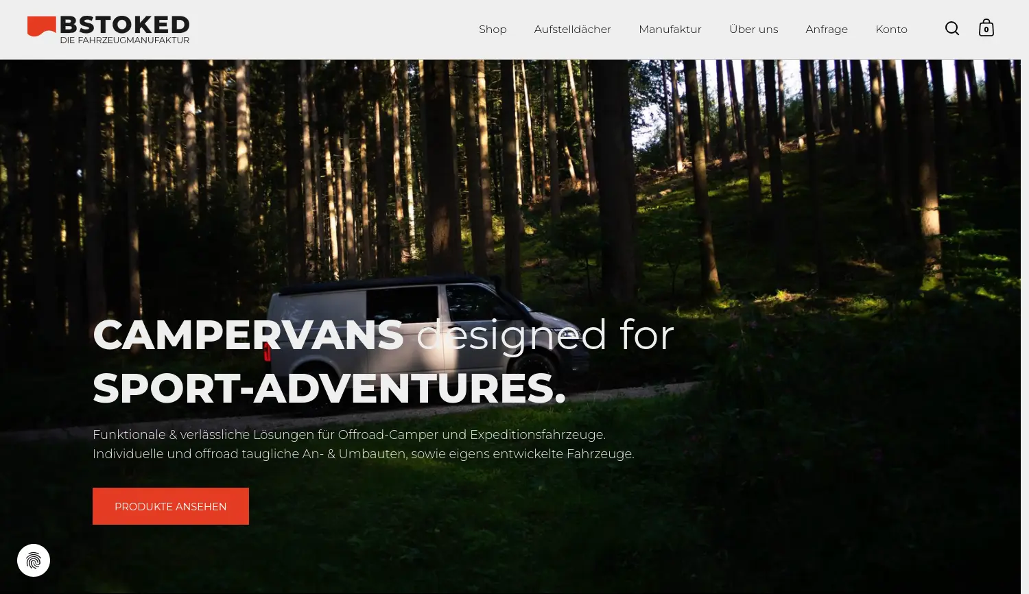 Website-Screenshot von BStoked