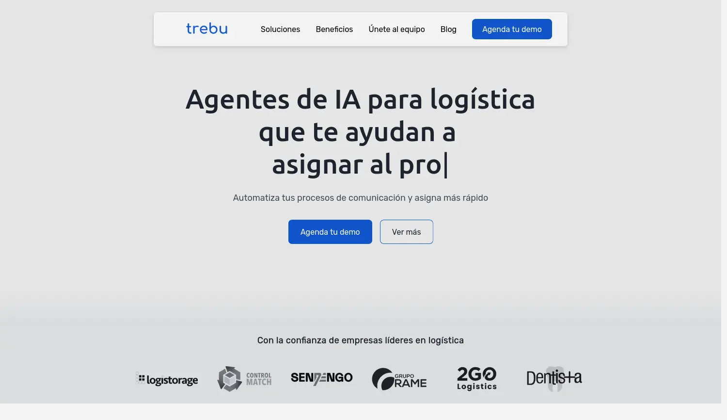 Website-Screenshot von trebu