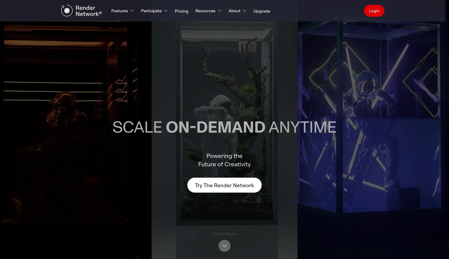 Website-Screenshot von Render Network