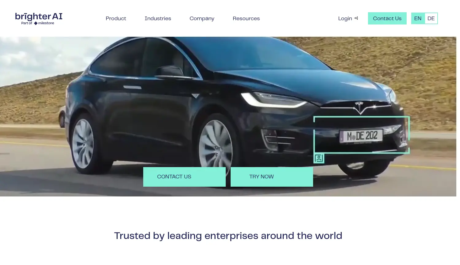 Website-Screenshot von brighter AI
