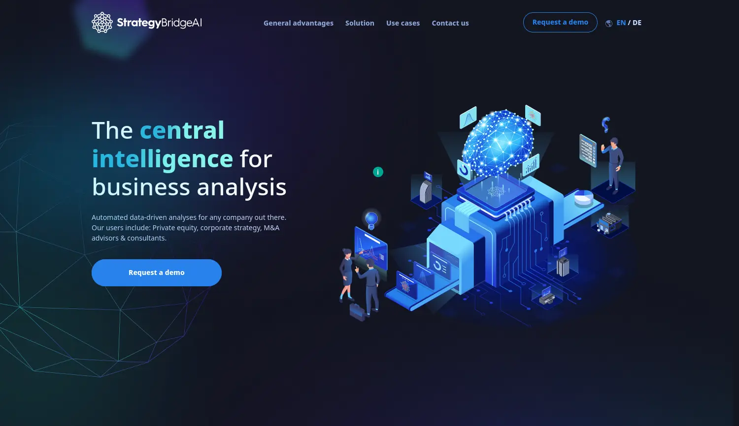 Website-Screenshot von StrategyBridgeAI