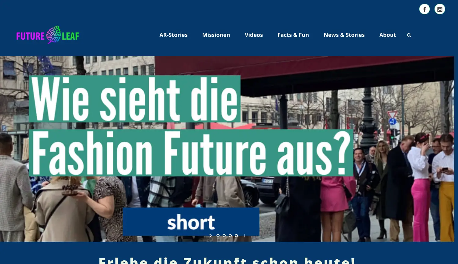 Website-Screenshot von FUTURE LEAF