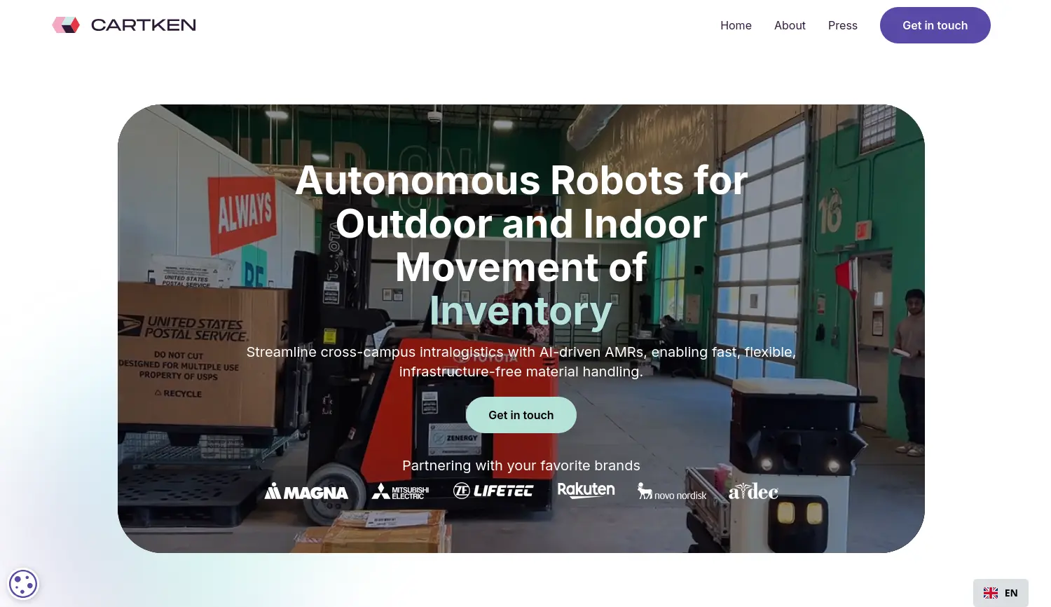 Website-Screenshot von Cartken