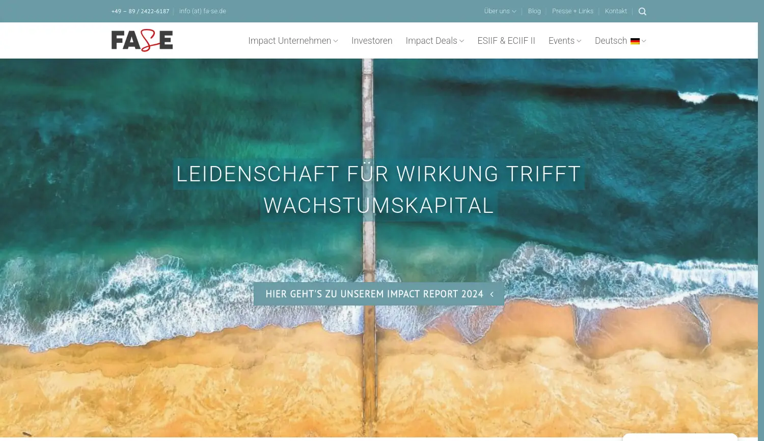 Website-Screenshot von FASE