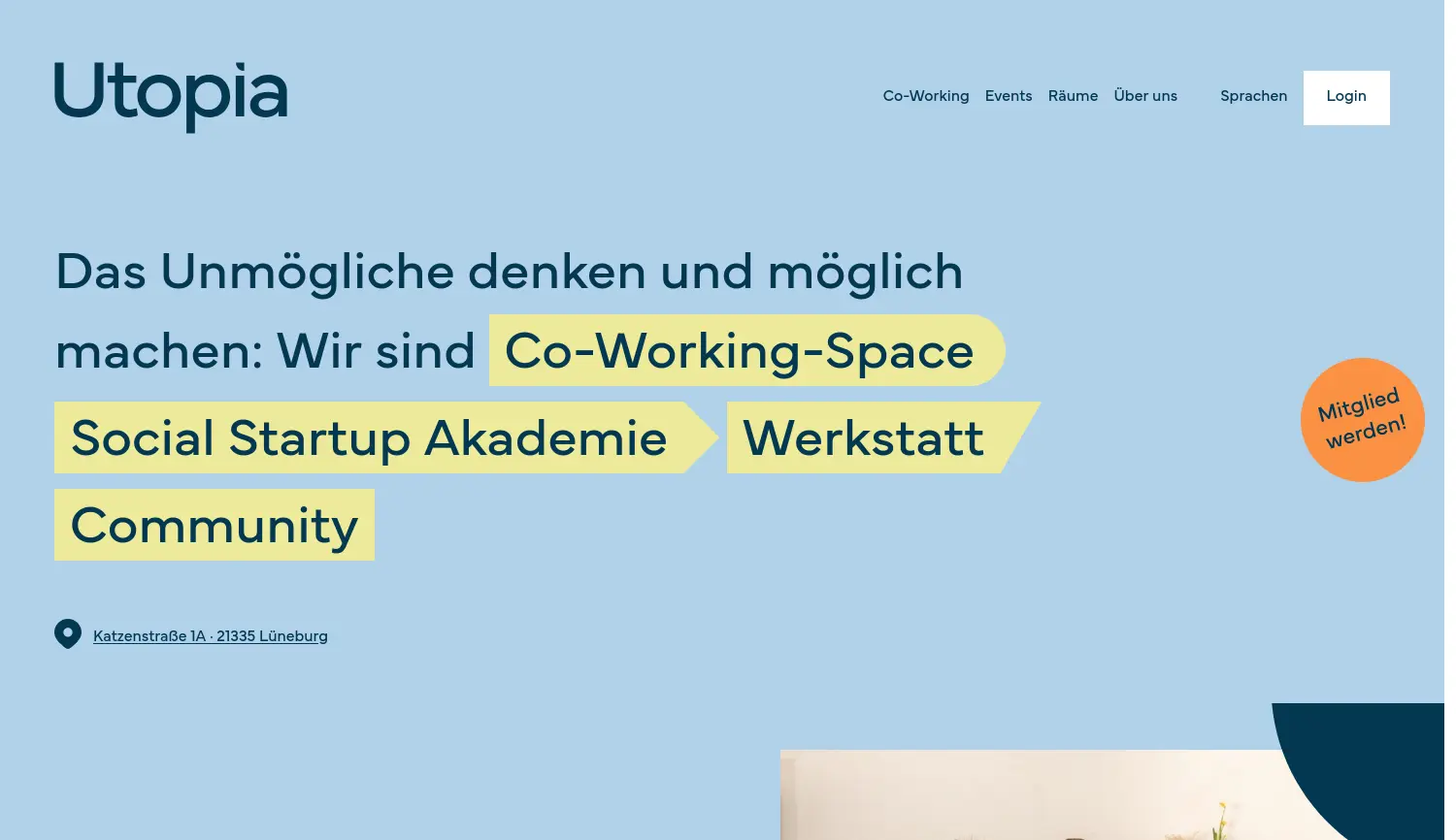Website-Screenshot von Utopia Lüneburg