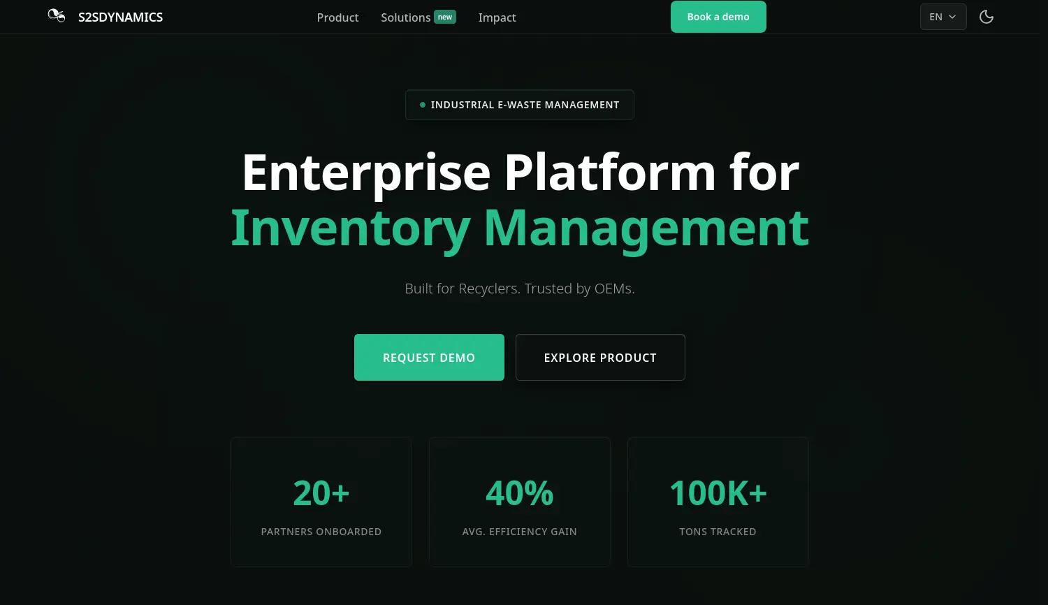 Website-Screenshot von S2S DYNAMICS