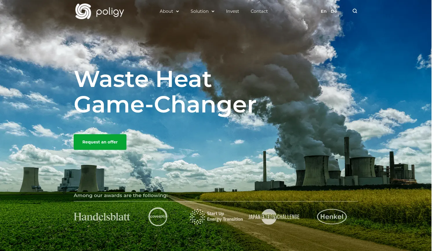 Website-Screenshot von poligy