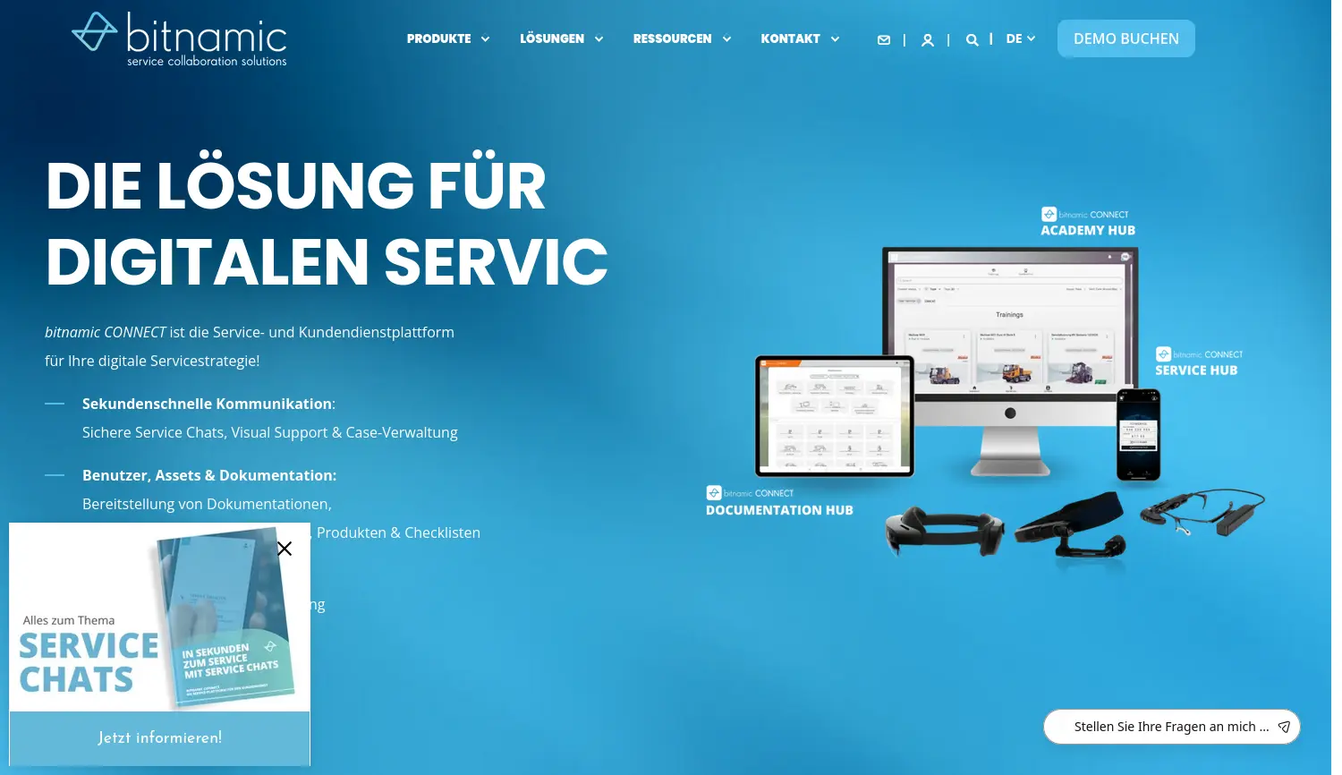 Website-Screenshot von bitnamic