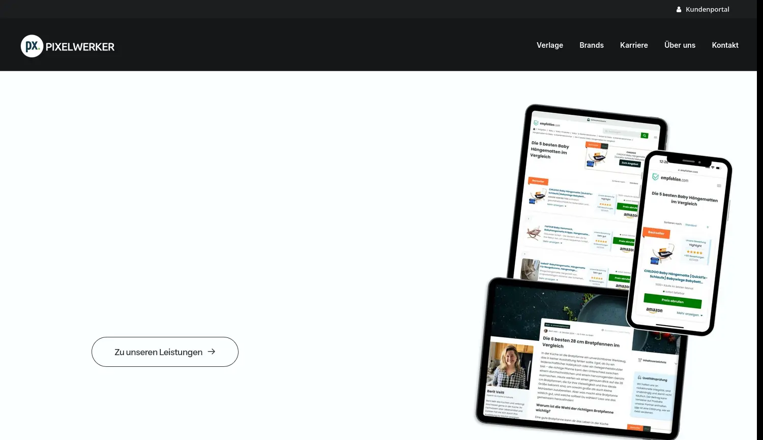 Website-Screenshot von Pixelwerker