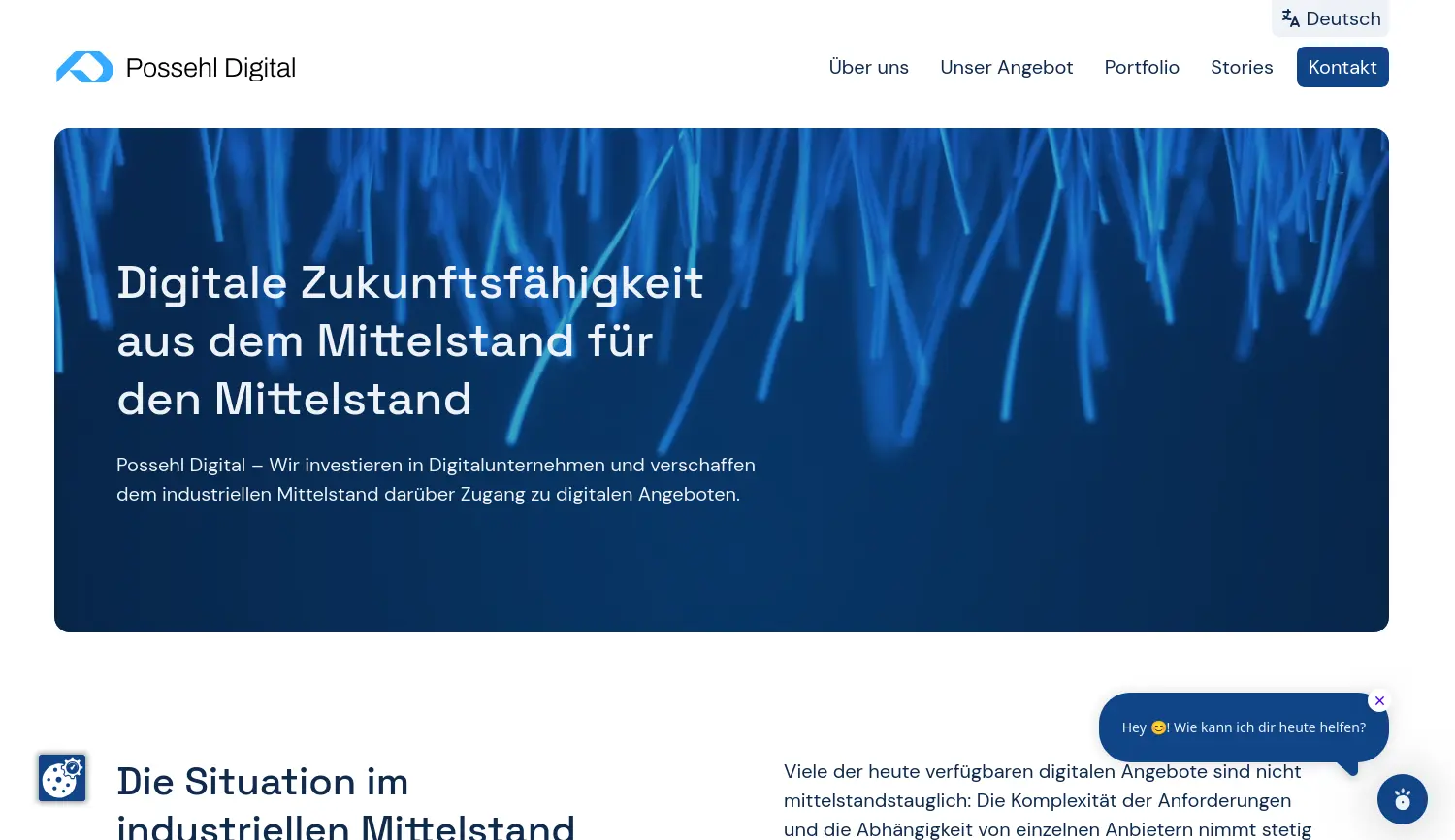Website-Screenshot von Possehl Digital