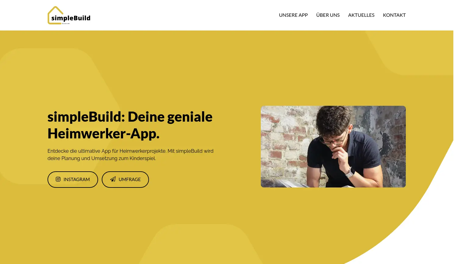 Website-Screenshot von simpleBuild