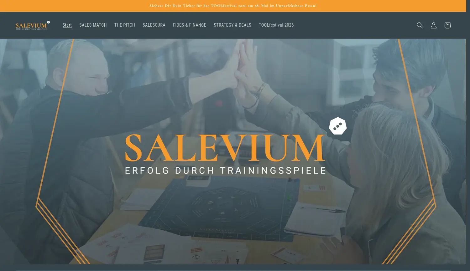 Website-Screenshot von SALEVIUM