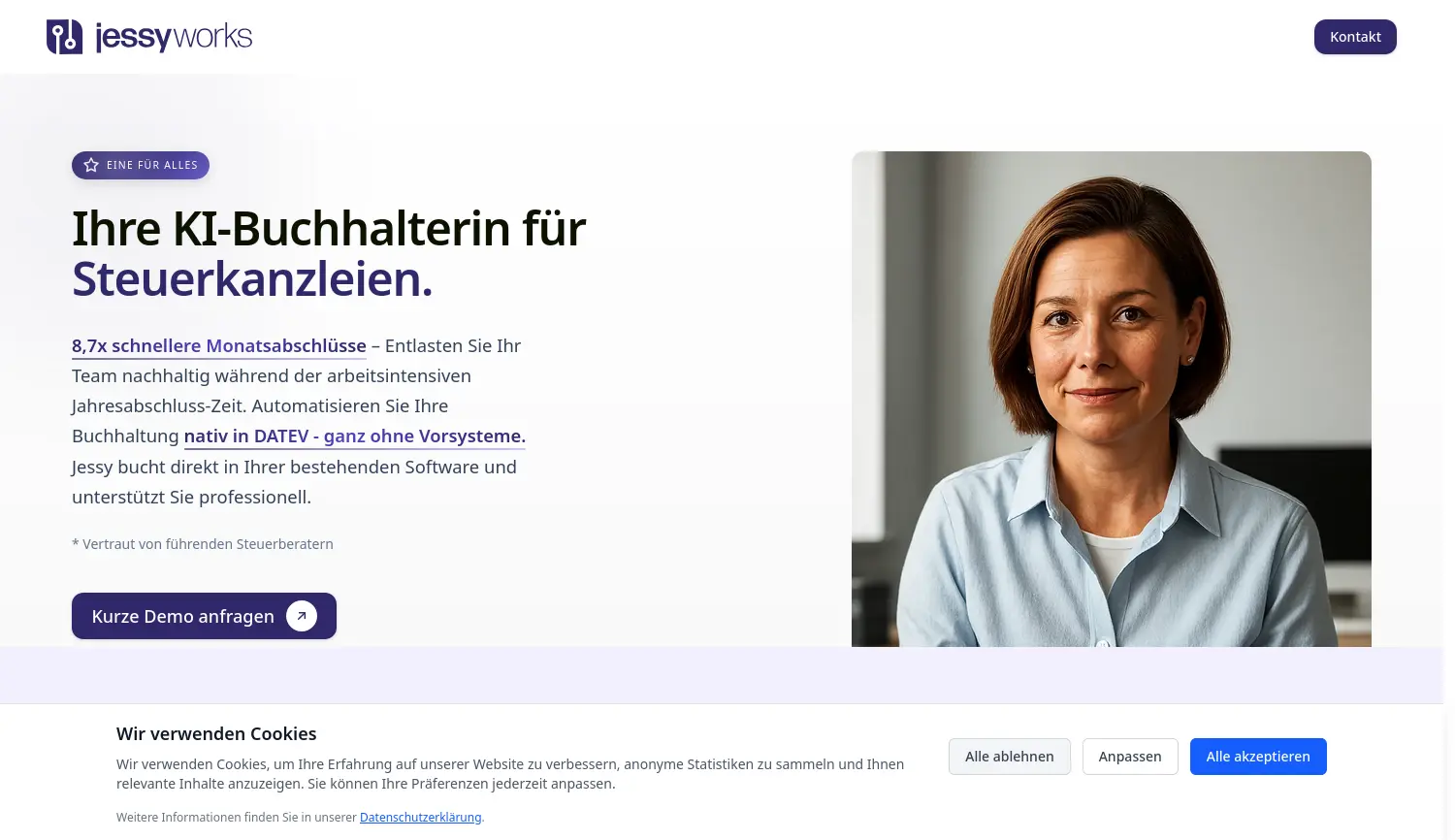 Website-Screenshot von Jessy Works