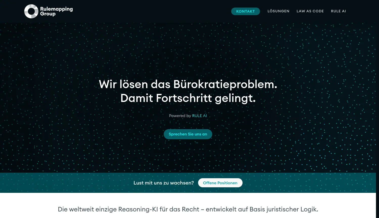 Website-Screenshot von Rulemapping