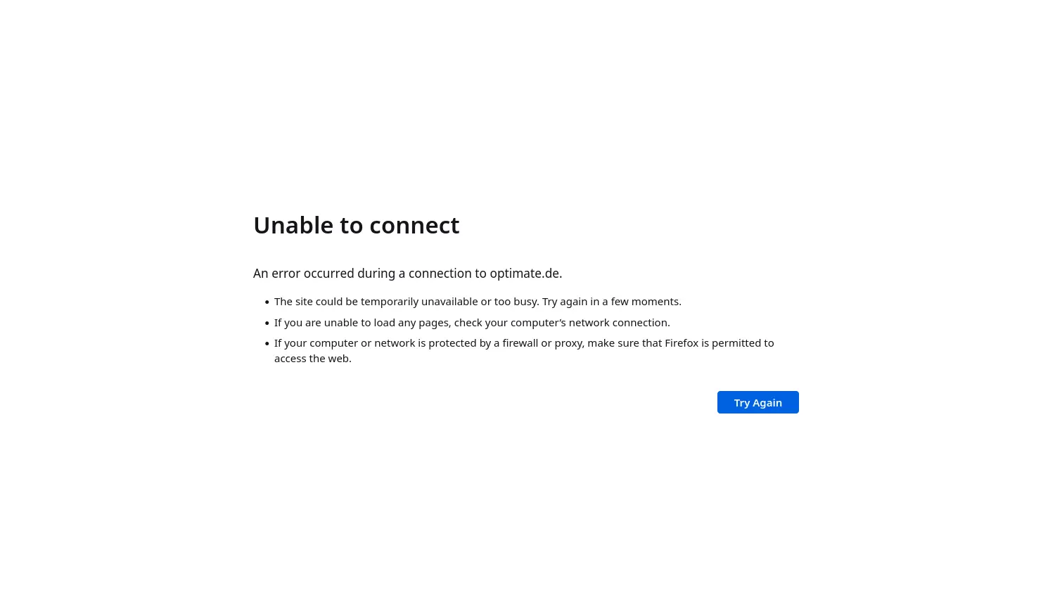 Website-Screenshot von Optimate