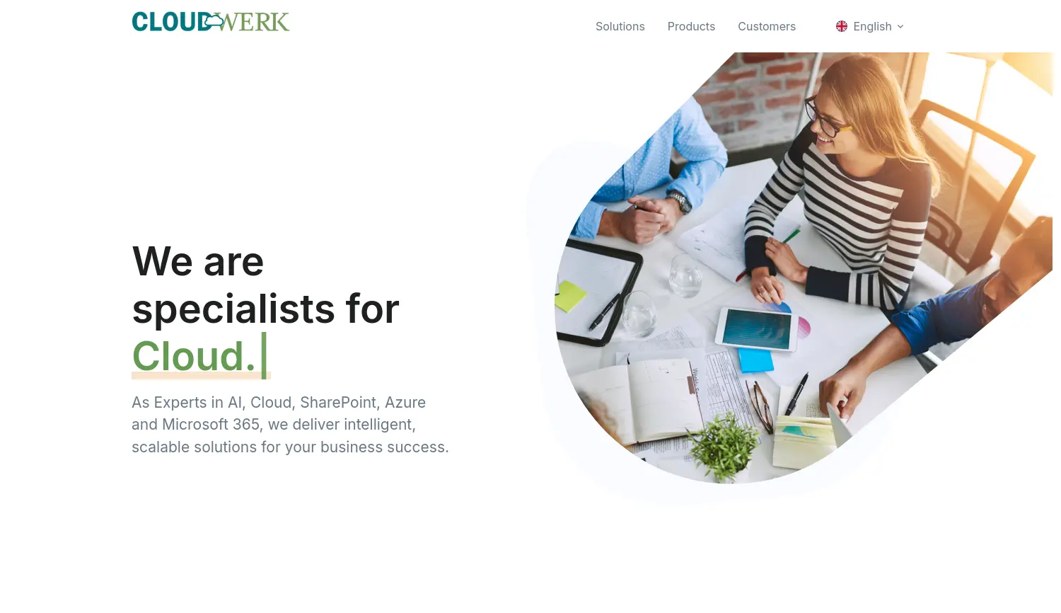 Website-Screenshot von CloudWerk