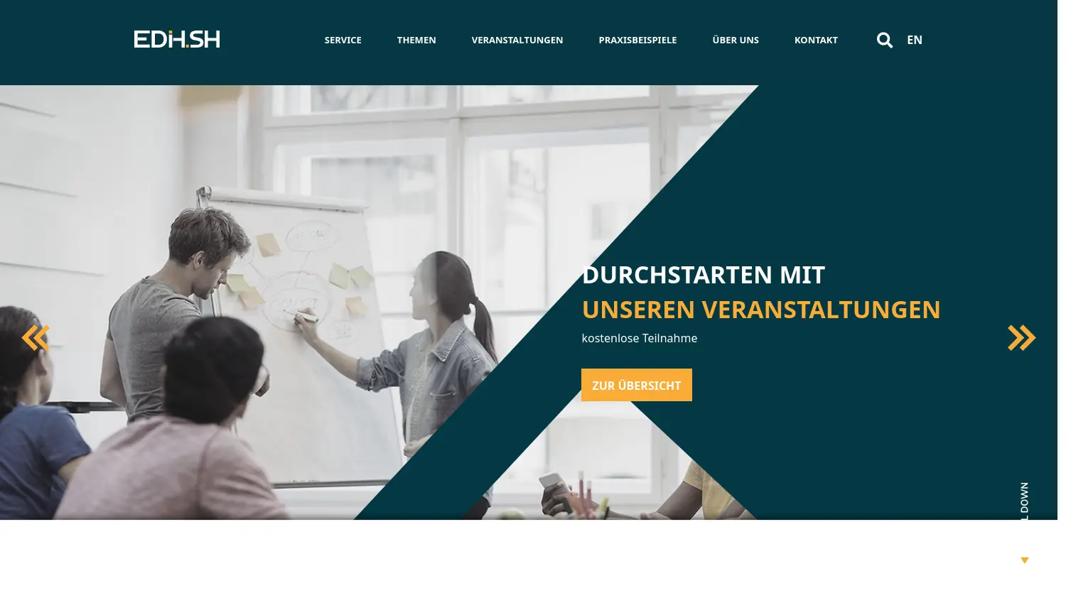 Website-Screenshot von EDIH.SH
