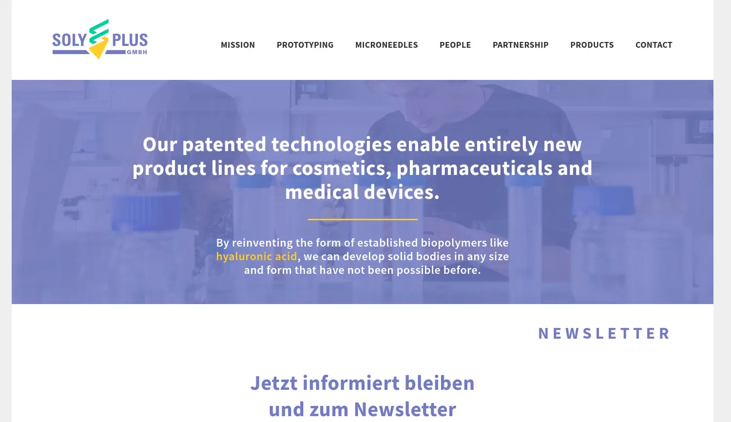 Website-Screenshot von SolyPlus