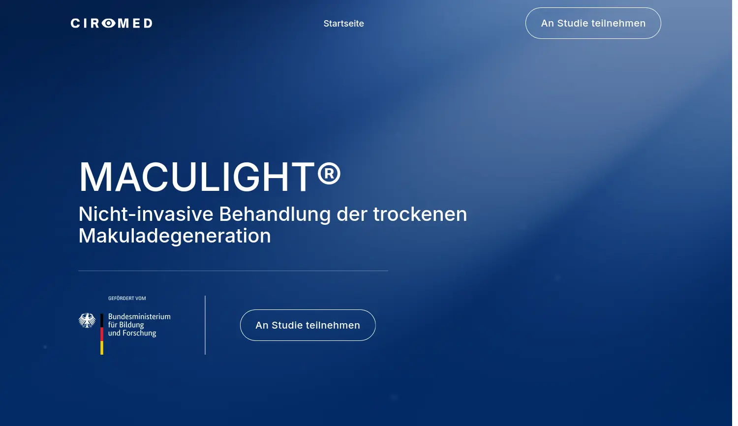 Website-Screenshot von MACULIGHT