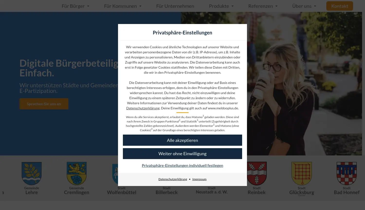 Website-Screenshot von leanact