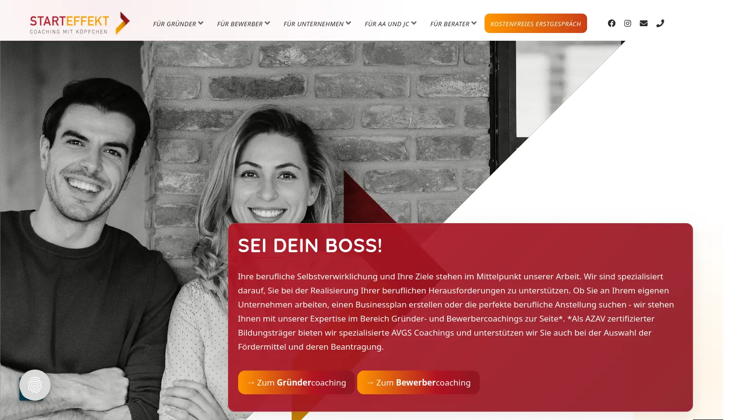 Website-Screenshot von Starteffekt